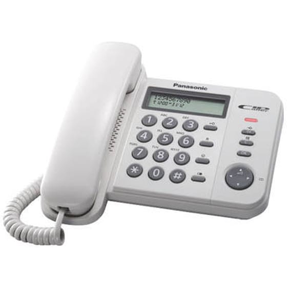 Ενσύρματο Τηλέφωνο Panasonic KX-TS560EX2W - Λευκό image 0