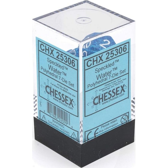 Σετ Ζάρια - 7 Dice Set Speckled Polyhedral Water Chessex image 2