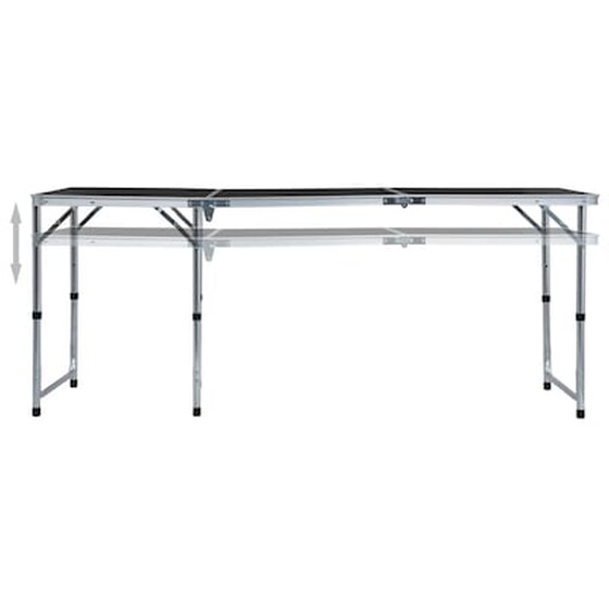 Vidaxl Τραπέζι Κάμπινγκ Πτυσσόμενο Γκρι 180 X 60 Εκ. Αλουμινίου image 2
