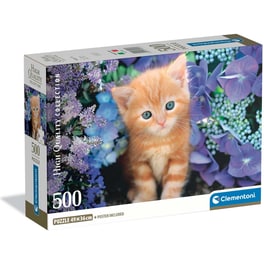 Παζλ Clementoni High Quality Collection Γατάκι Με Γαλανά Ματάκια - Compact Box (500 Κομμάτια)