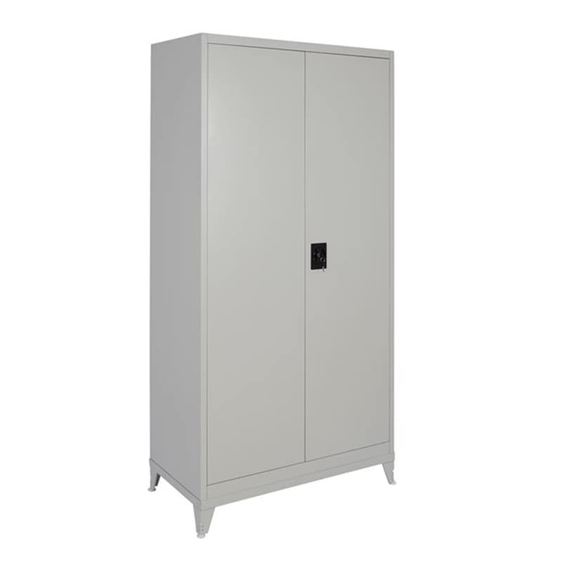 OEM Δίφυλλη Μεταλλική Ντουλάπα με 3 ράφια 100x45x191 cm - Γκρι