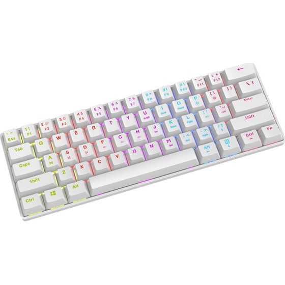 Lamtech Pluto Gaming Ενσύρματο Μηχανικό Πληκτρολόγιο RGB Λευκό (US) image 2