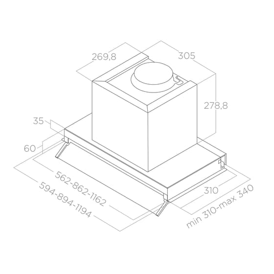 ELICA BOXIN ADVANCE IX/A/90 90 cm Inox Μηχανισμός Απορρόφησης image 6