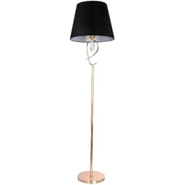 Φωτιστικό Δαπέδου Aca Decor Basilico Tnk81490cg1f Copper από Μέταλλο/Ύφασμα - Μαύρο/Χρυσό
