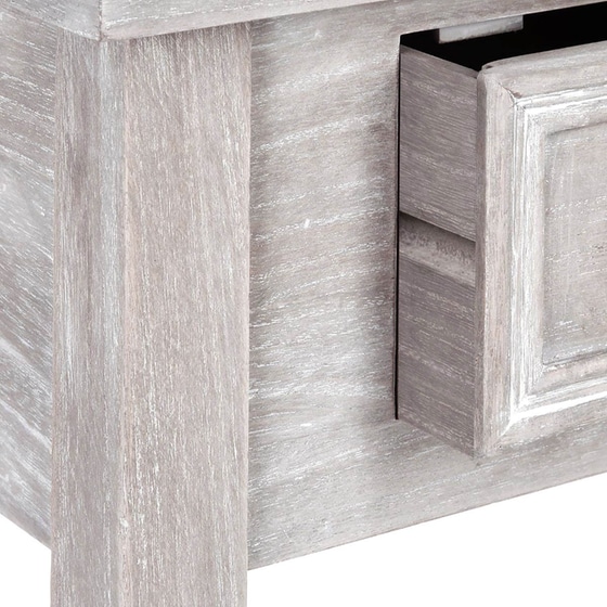 Κομοδίνο Spitishop με Συρτάρι και Ράφι 45x30x67 cm - Γκρι/Λευκό image 1