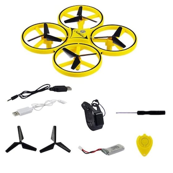 Ελικόπτερο Quadcopter Drone Με Χειρισμό Χεριού Και Φωτάκια Led - Oem image 3