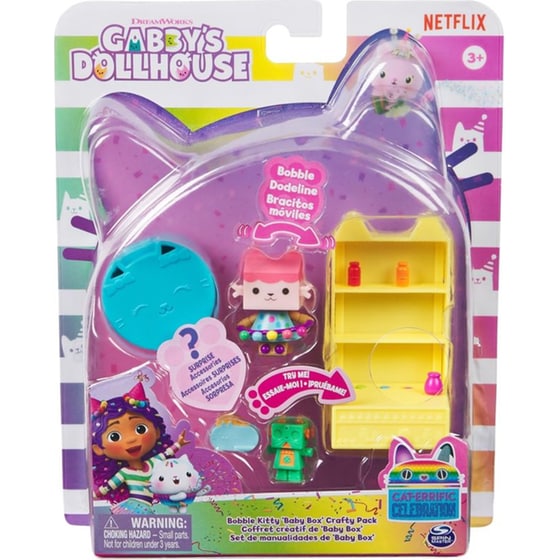 Spin Master Σετ Gabby’s Dollhouse Bobble Kitty Baby Box (2 Σχέδια) image 0