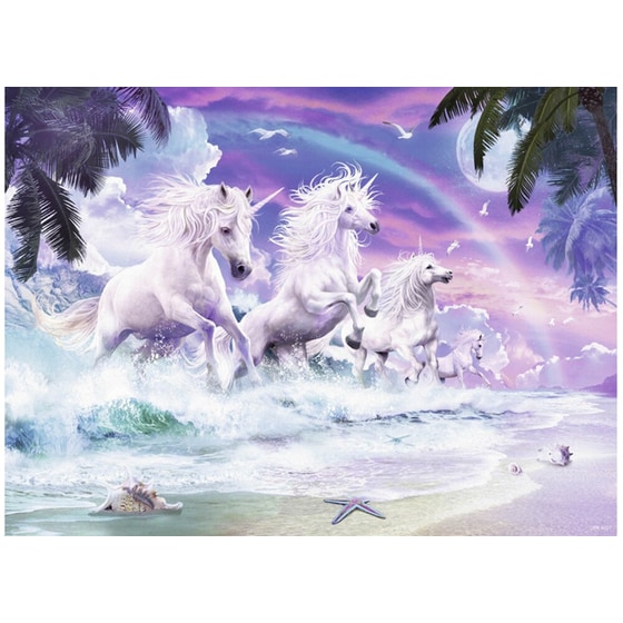 Ravensburger 150-piece Beach Puzzle, Puzzle, Brainteaser, Boy, Children, Girls Toys, Games, Unicorns image 1