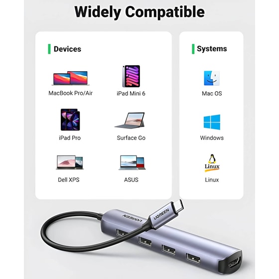 Docking Station Ugreen 5-Port USB 3.0 συμβατό με USB-C image 8