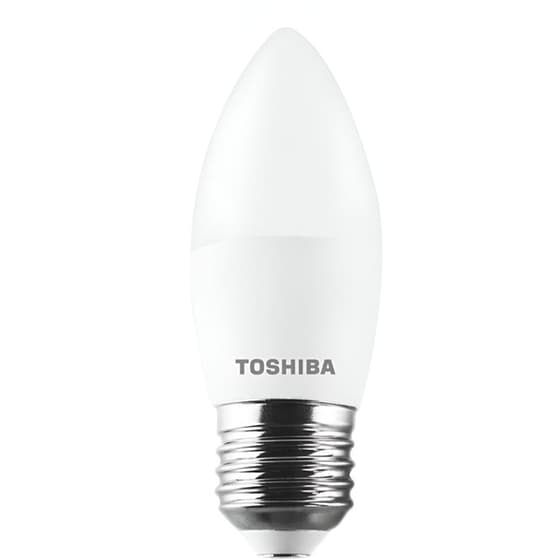 Λάμπα LED Toshiba C37 E27 4.7W 3000K - Θερμό Λευκό image 0