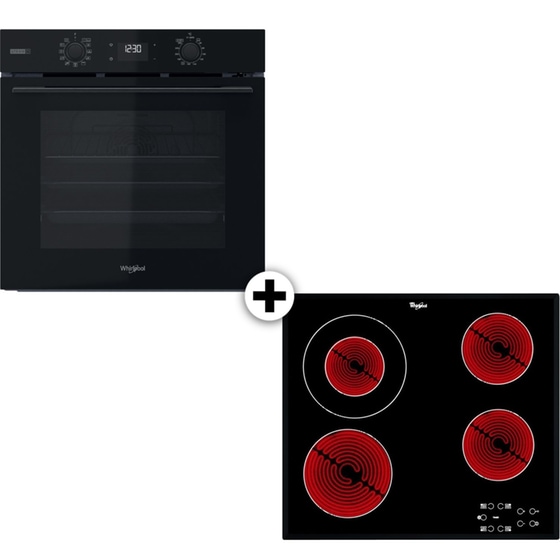 WHIRLPOOL OMSK58RU1SB & AKT 8130 BA 71 Lt Μαύρο Eντοιχιζόμενο Σετ Φούρνος και Εστία image 0