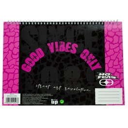 Μπλοκ Ζωγραφικής No Fear Σπιράλ Good Vibes A4 30 Φύλλων