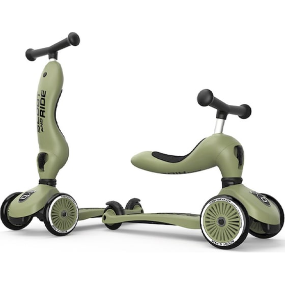 Παιδικό Πατίνι Τρίτροχο Πολυμορφικό 2 σε 1 Scoot & Ride Highwaykick 1 - Olive image 2