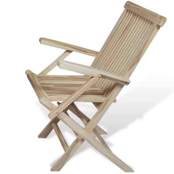 Vidaxl Σετ Τραπεζαρίας Εξωτερικού Χώρου 5 Τεμ. Από Μασίφ Ξύλο Teak image 5