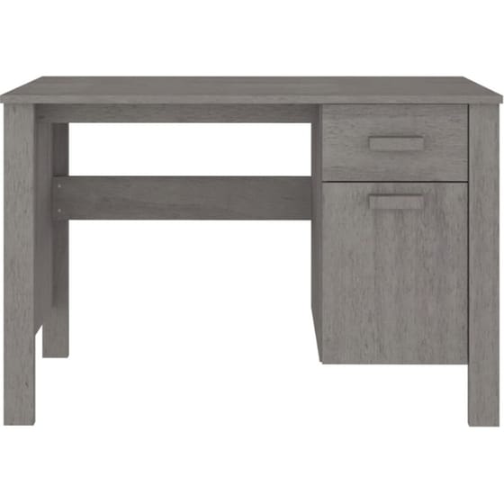Γραφείο VidaXL Hamar από Μασίφ Ξύλο Πεύκου 113x50x75 cm - Ανοιχτό Γκρι image 4