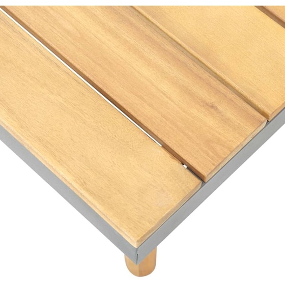Τραπέζι Εξωτερικού Χώρου VidaXL από Ξύλο 60x60x31.5 cm - Καφέ image 4