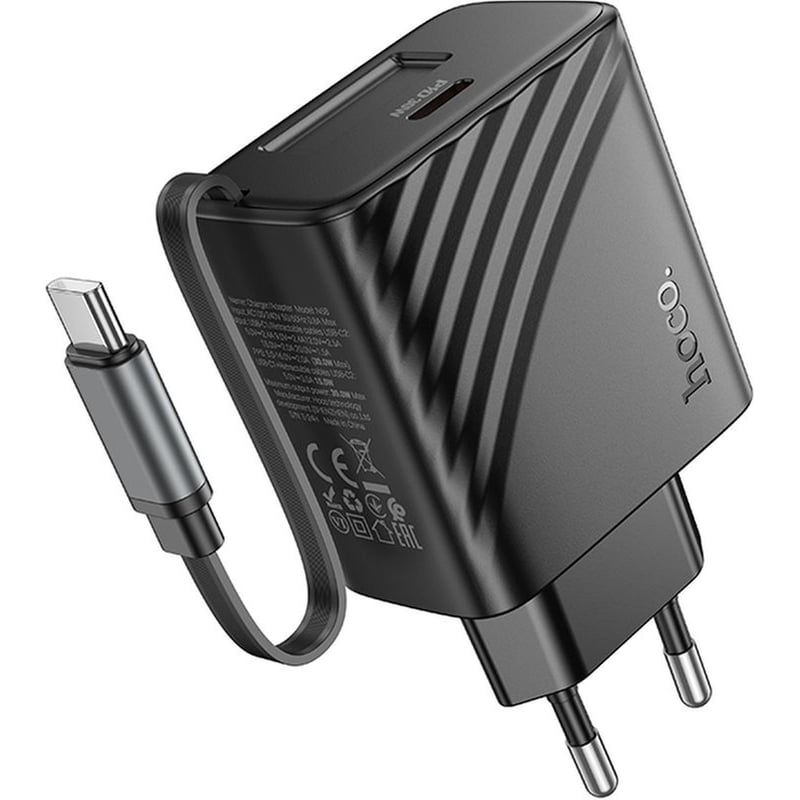 Φορτιστής Πρίζας Hoco N58 USB-C 30W - Black