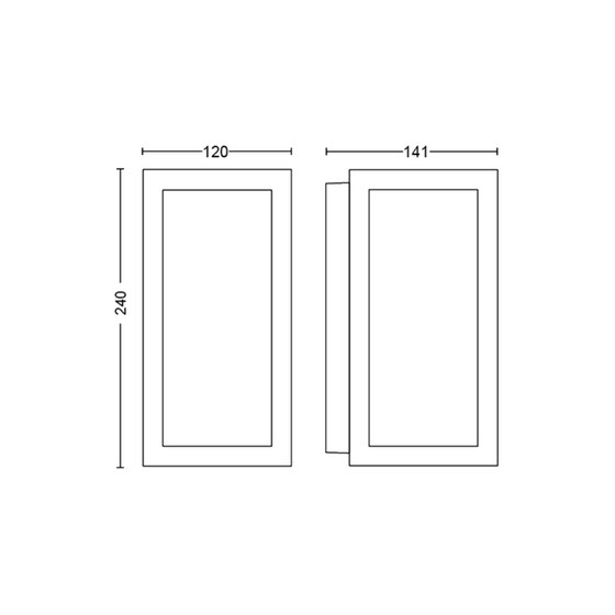 Έξυπνο επιτοίχιο φωτιστικό εξωτερικού χώρου Philips Hue Impress image 6