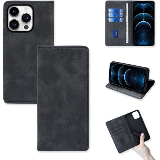 Θήκη Apple iPhone 14 Pro - Sonique Vintage Magnet Book - Μαύρο image 0