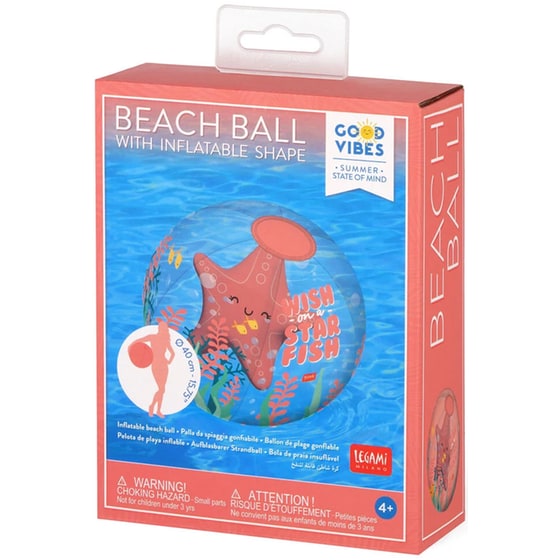 Φουσκωτή Μπάλα Παραλίας Legami 3D Starfish - Πορτοκαλί image 5