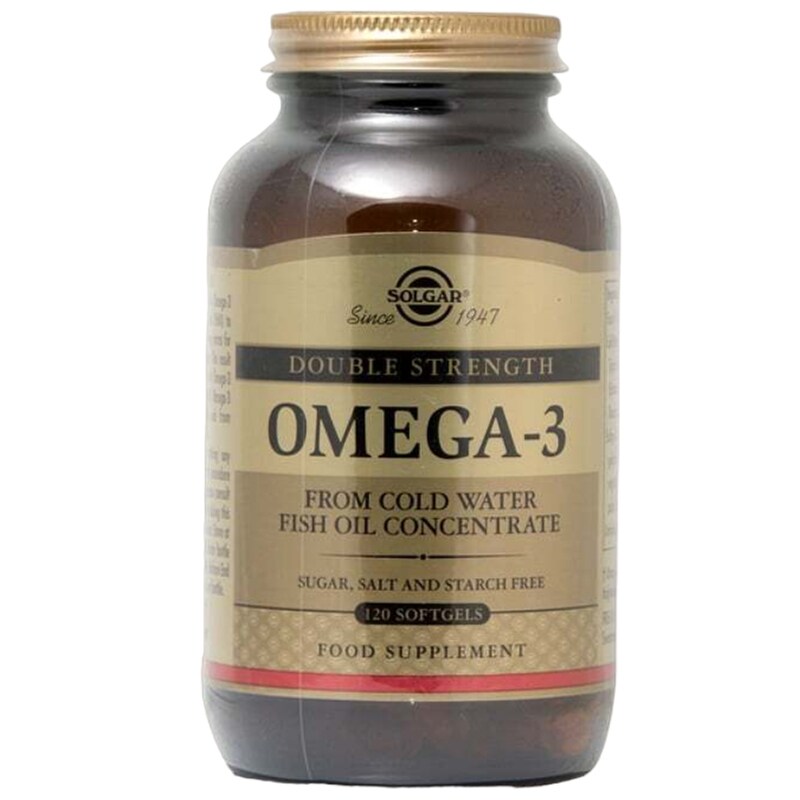 Λιπαρά Οξέα Solgar Omega-3 Double Strength - 120 μαλακές κάψουλες