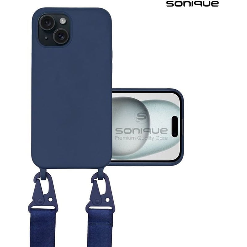 Θήκη Apple iPhone 15 - Sonique Carryhang Με Strap - Μπλε SONIQUE