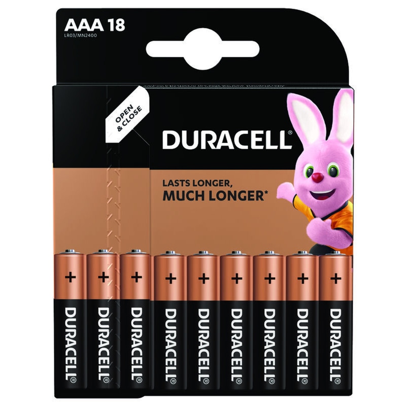 DURACELL Duracell Αλκαλικές Μπαταρίες ΑΑΑ 1.5V 18τμχ