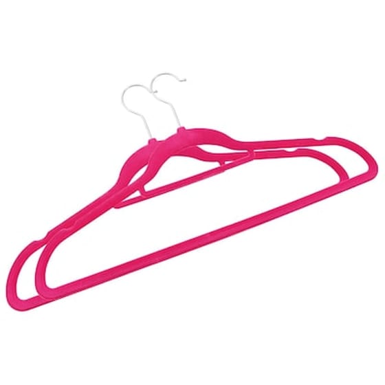 Vidaxl Κρεμάστρες Ρούχων Σετ 20 Τεμ. Αντιολισθητικές Ροζ Βελούδο image 3