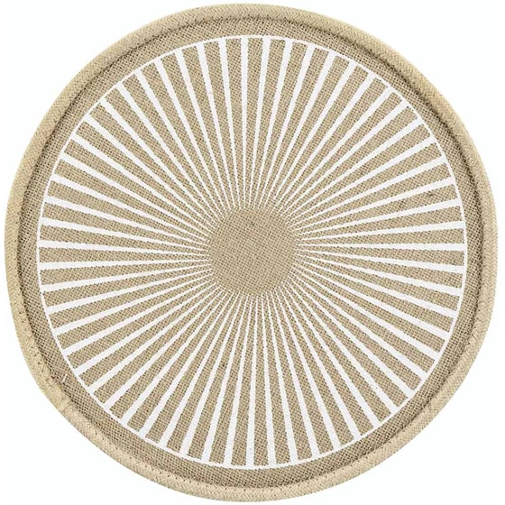 Σουπλά Spitishop Ψάθινο 38 cm - Μπεζ/Λευκό image 0