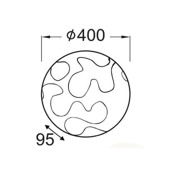 Φωτιστικό Πλαφονιέρα Aca 40x40x9.5 cm - Ασημί/Λευκό image 1