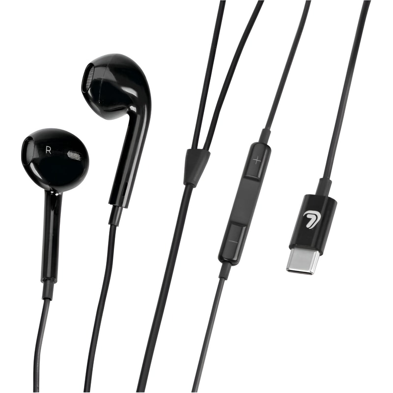 OEM Ακουστικά Handsfree Essentials Lampa USB-C - Μαύρα