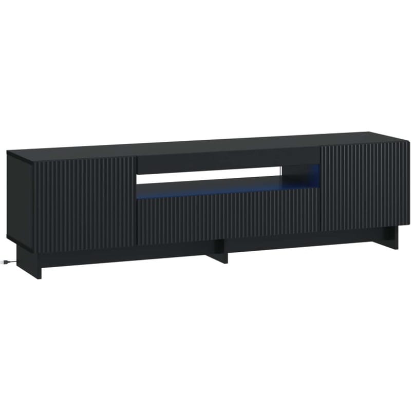 Έπιπλο Τηλεόρασης με LED VidaXL από Επεξεργασμένο Ξύλο - Μαύρο