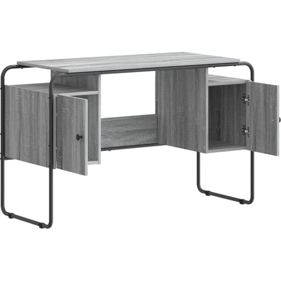 Γραφείο VidaXL με Αποθηκευτικό Χώρο 120x50,5x75,5 cm - Γκρι Sonoma image 2