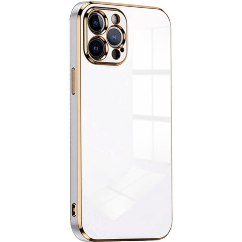 Θήκη Apple iPhone 13 Pro Max - Bodycell Gold Plated - White