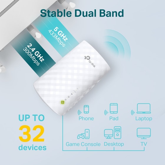 TP-Link RE220 Wi-Fi Extender Wi-Fi 5 Dual Band (2.4 & 5 GHz) image 4