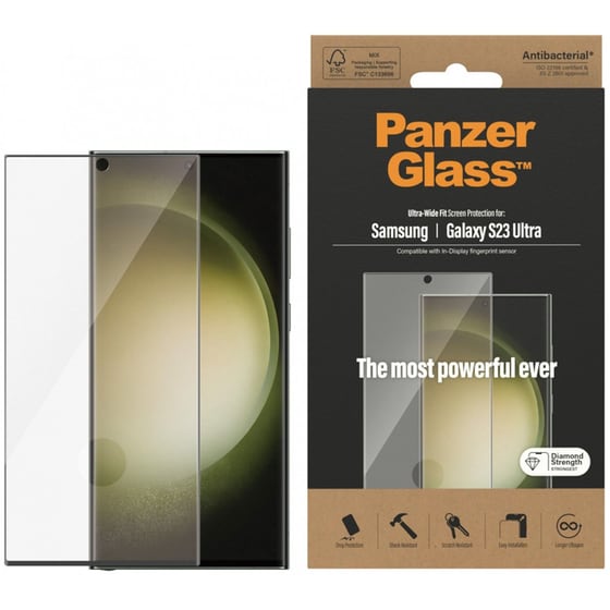 Προστασία οθόνης Samsung Galaxy S23 Ultra - PanzerGlass Ultra Wide Fit image 2