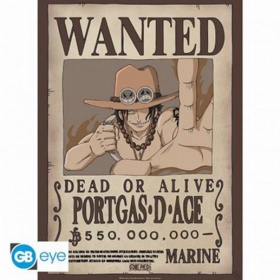 Αφίσα One Piece Wanted Ace Κάθετη 52x38 cm image 0