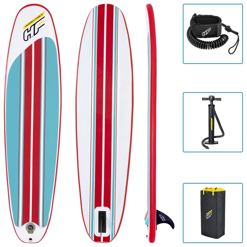 BESTWAY Φουσκωτή Σανίδα Surf Bestway Hydro-Force Compact Surf 8 243x57cm - Πολύχρωμη