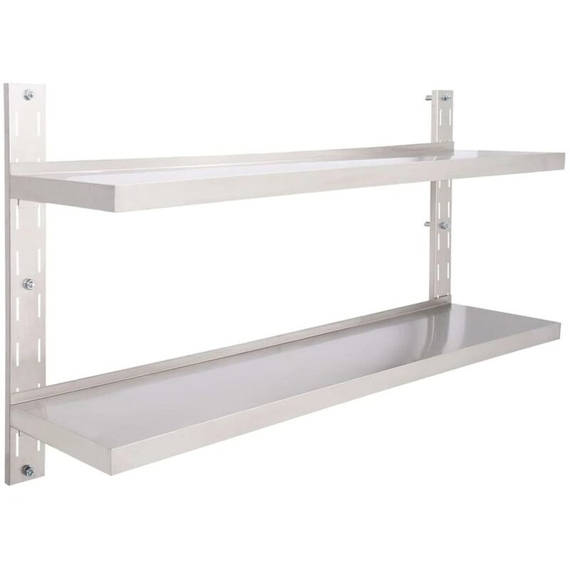 Ράφι Τοίχου VidaXL από Ανοξείδωτο Ατσάλι 150x30 cm - Γκρι