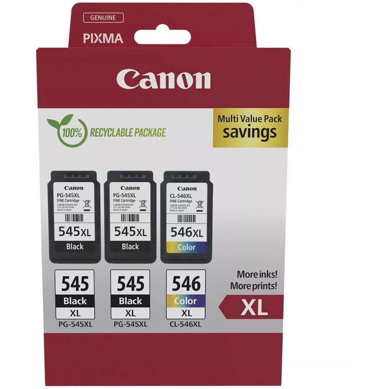 CANON Canon Pg-545XLx2/Cl-546XL Πολλαπλό Πακέτο 2 Μελανιών Εκτυπωτή 8286B013