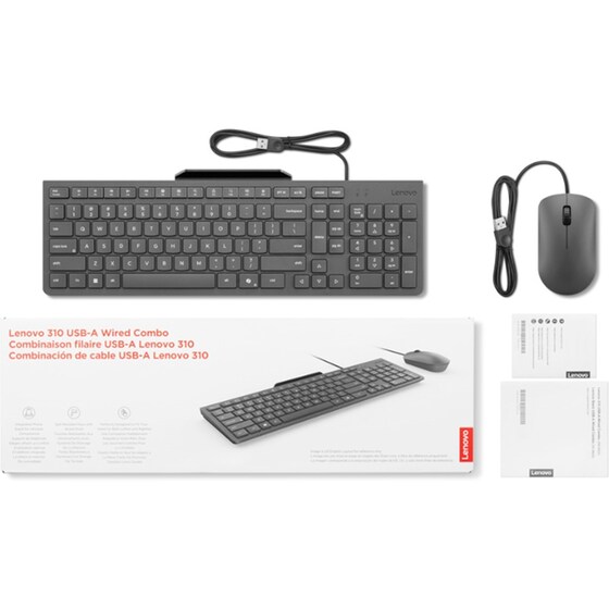 Lenovo 310 Ενσύρματο Σετ Πληκτρολόγιο - Ποντίκι - Luna Grey (GR) image 5