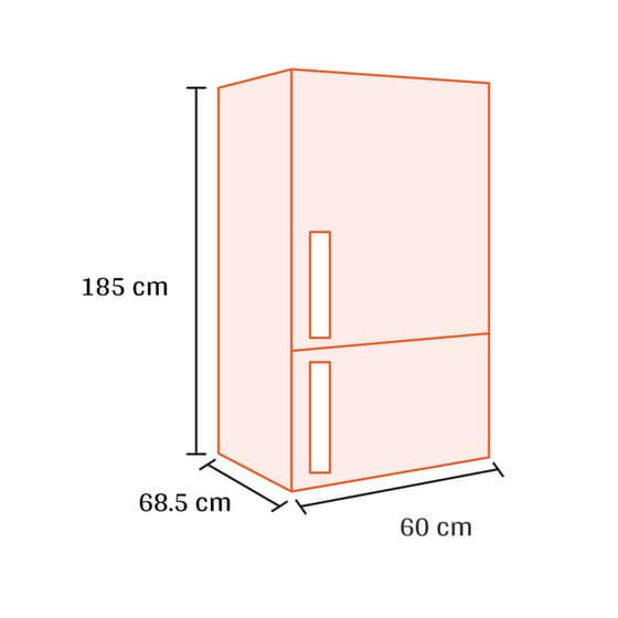 ESKIMO ES RBF320E185W No Frost 323 Lt Λευκό Ψυγειοκαταψύκτης image 1