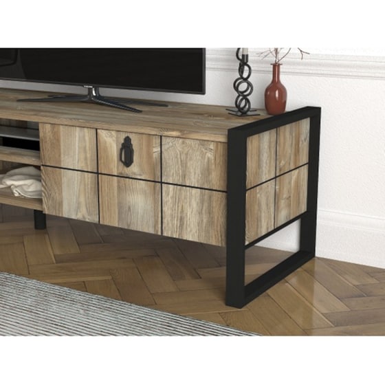 Έπιπλο Τηλεόρασης 24Mall Firma από Μοριοσανίδα 184.5x34x45 cm - Μπεζ image 5