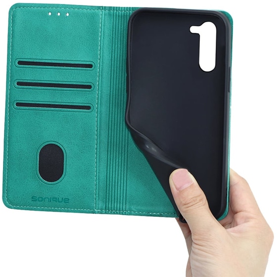 Θήκη Samsung Galaxy S23 - Sonique Vintage Magnet Book - Βεραμάν image 4