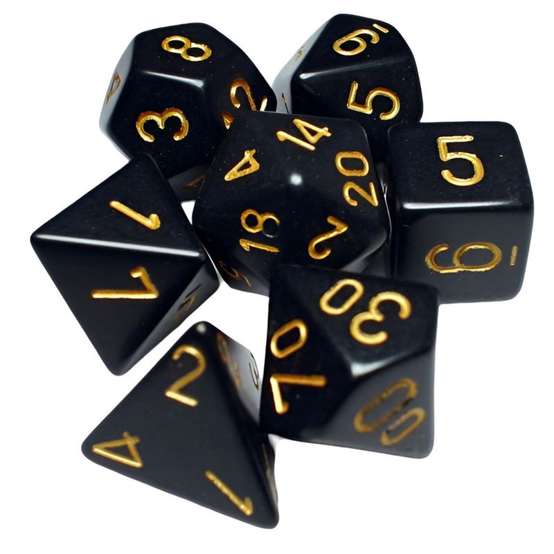 Chessex Opaque - Black/Gold CHESSEX