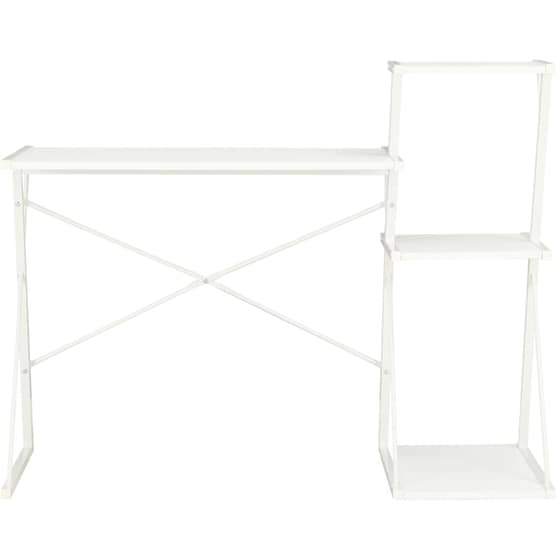 Γραφείο Βιβλιοθήκη VidaXL από Μοριοσανίδα 116x50cm - Λευκό image 2