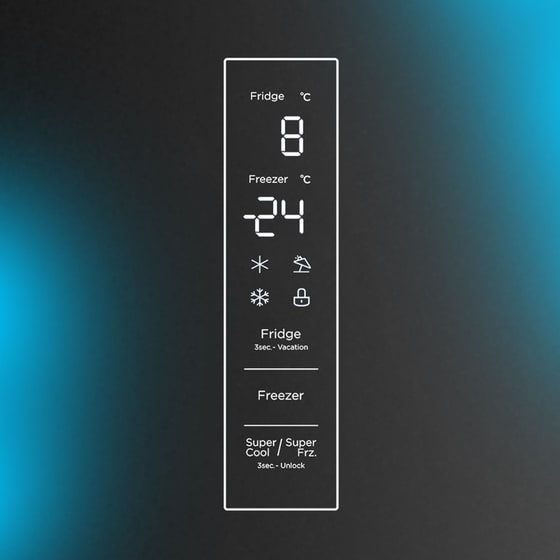 OMNYS WNC-345ENBG Total No Frost 338 Lt Μαύρο Ψυγειοκαταψύκτης image 3