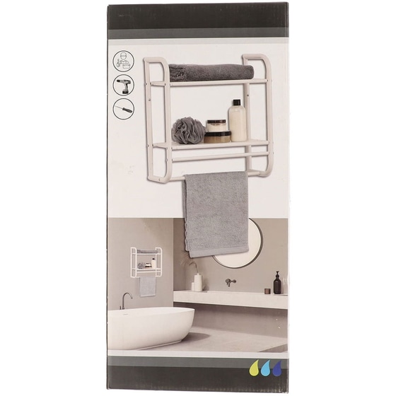 Ραφιέρα Spitishop από Μέταλλο 42.5x20.5x46cm - Λευκή image 1