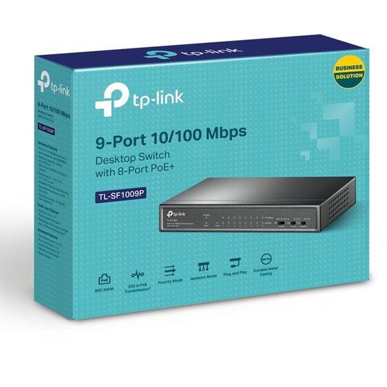 TP-Link TL-SF1009P Network Switch Easy Smart L2 Fast Ethernet (10/100Mbps) 9-Port PoE+ Support image 4