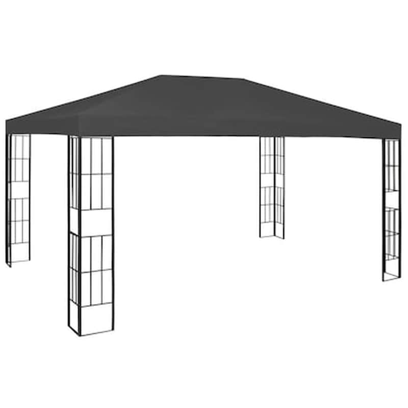 Κιόσκι Vidaxl Ατσάλι 3x4m - Ανθρακί